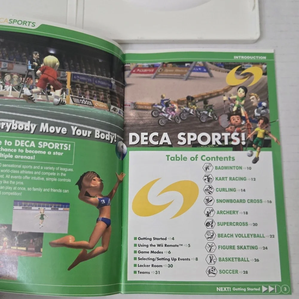 Deca Sports Nintendo Wii Complete in Case CIB with Manual Hudson Soft Disc